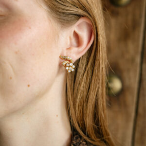 fd18 pendientes rosetas diamantes