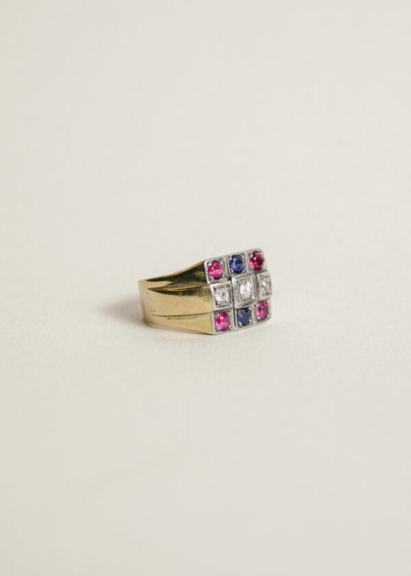 oro-platino-diamantes-zafiro-rubis (2) sortija vintage 60's