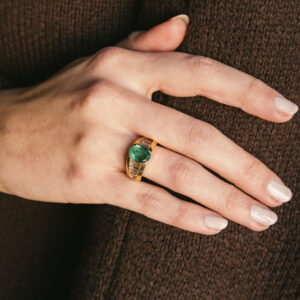 sortija esmeralda 80's