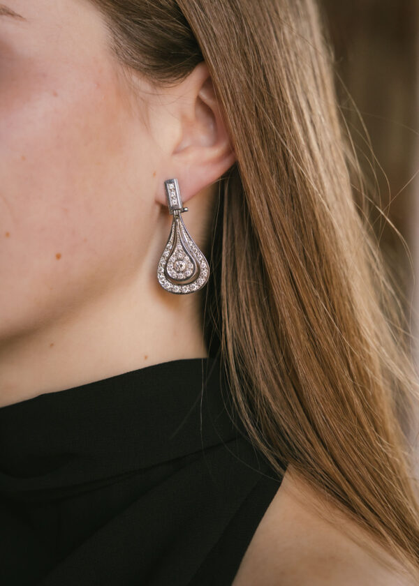 pendientes lágrima diamantes