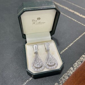 pendientes lágrima diamantes