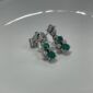 pendientes vintage esmeralda