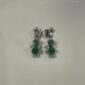 pendientes vintage esmeralda