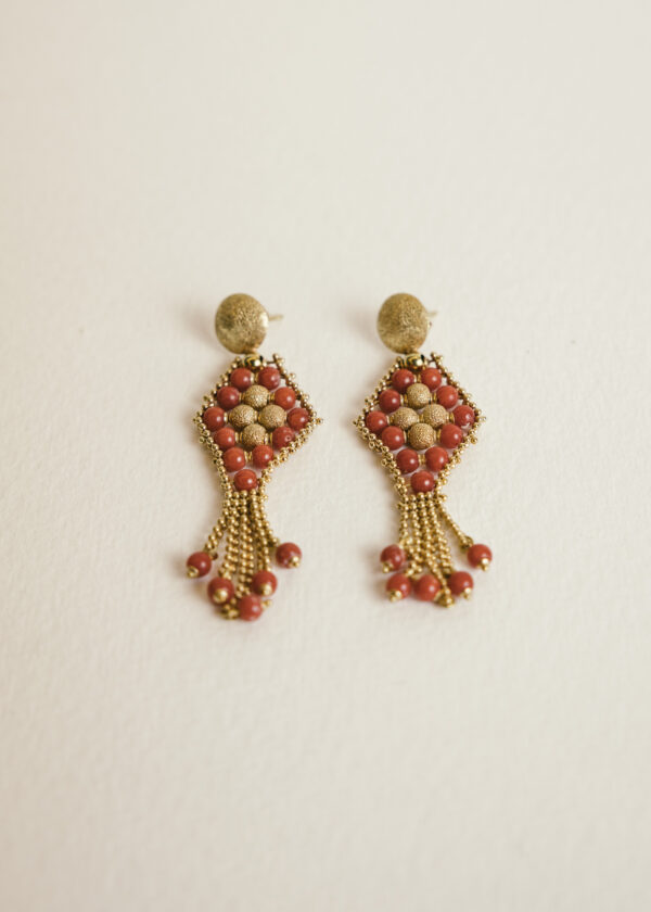 pendientes-oro-amarillo-18k-italianos-coral (4) pendientes italianos coral