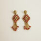 pendientes italianos coral