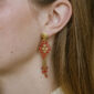 pendientes italianos coral