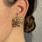 pendientes vintage flor