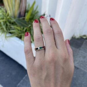 sortija rosetón 70's