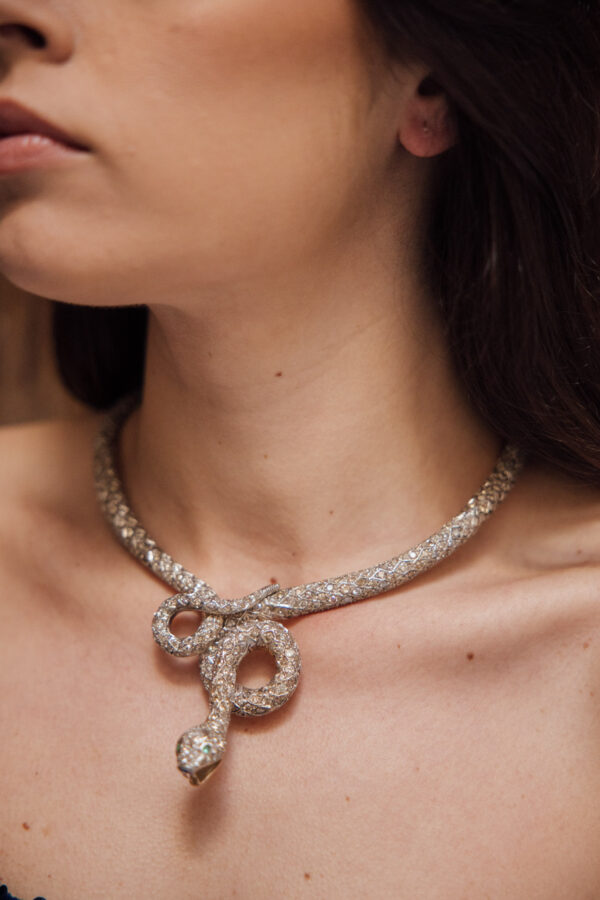 gargantilla serpiente diamantes
