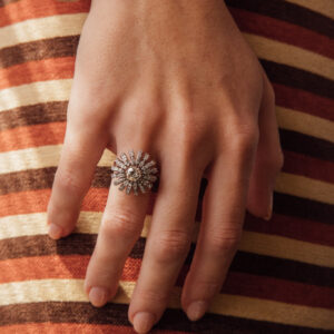 sortija ''flor'' 50's