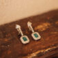 pendientes vintage esmeraldas